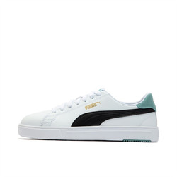 PUMA 彪马 Serve Pro Lite 中性运动板鞋 374902-14 白/黑色/金色/矿石蓝 42