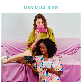 merimies麦瑞迷 泰国剑桥包 mini小包包绒球夏季单肩斜挎包包女包