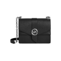 MICHAEL KORS 迈克·科尔斯 Greenwich系列 女士皮质斜挎包 32T1SGRC1L 黑色 小号