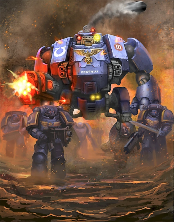 joytoy 暗源 战锤40k 极限战士军团 救赎者无畏机甲 可动模型