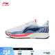 LI-NING 李宁 夏季轻质减震男子运动鞋舒适马拉松跑者训练鞋ARBP037 标准白/苍蓝色（039款）-2 43
