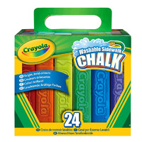 Crayola 绘儿乐 24色无尘户外彩色粗粉笔儿童无毒可水洗涂鸦画画笔