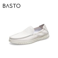 BASTO 百思图 2021春季新款商场同款简约休闲平底单鞋男乐福鞋24400AM1