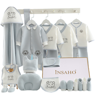 INSAHO YEF026 婴儿礼盒 厚款 21件套 可爱熊蓝色