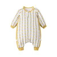 Wellber 威尔贝鲁 竹棉系列 婴儿分腿睡袋 厚棉款 黄花 M