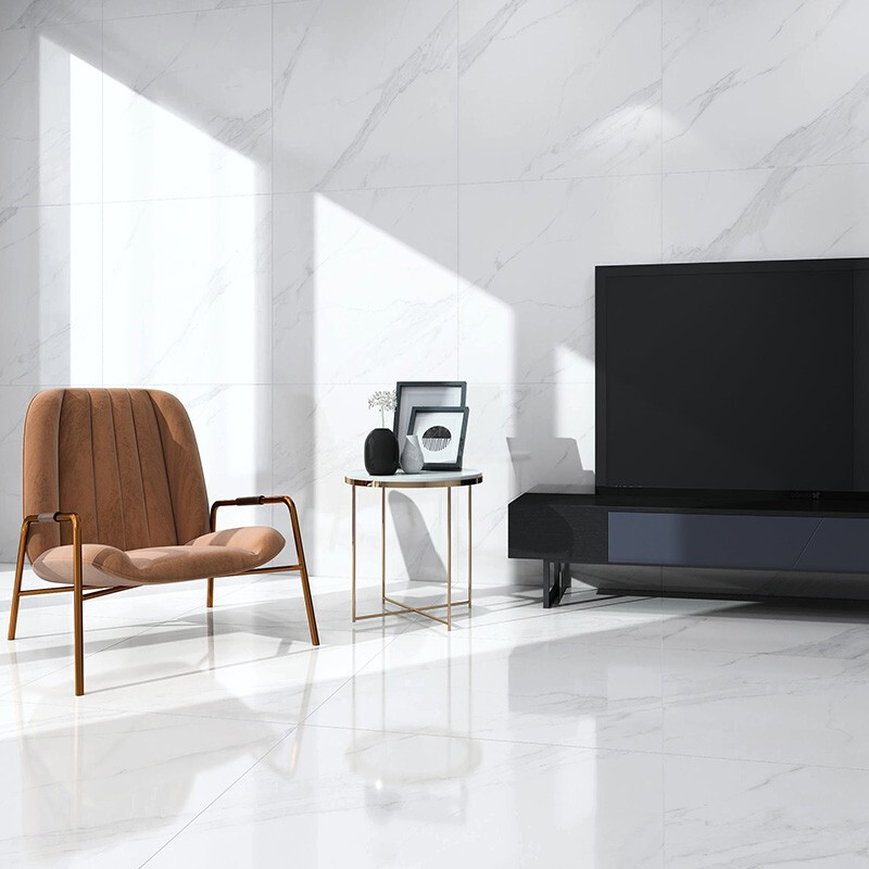 冠珠 diq1t80991 全抛釉客厅地砖 800x800mm 鱼肚白