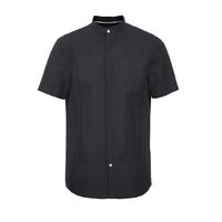 SELECTED 思莱德 商务休闲系列 男士短袖衬衫 420204521 黑色 XS