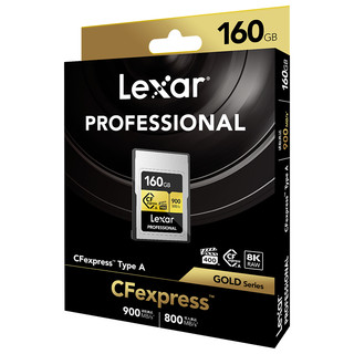 Lexar 雷克沙 GOLD系列 CF存储卡 160GB（900MB/s）