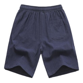 月伊纺 男士短裤 XZ1218-3-K66 深蓝色 XL