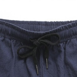 月伊纺 男士短裤 XZ1218-3-K66 深蓝色 XL