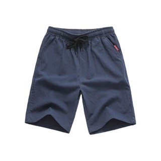 月伊纺 男士短裤 XZ1218-3-K66 深蓝色 XXL