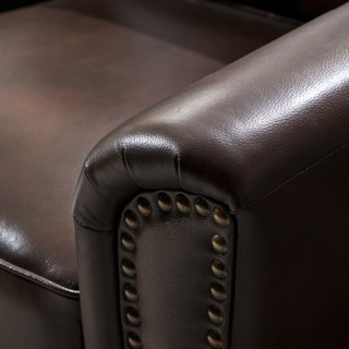 UVANART 优梵艺术 Tayo泰勒系列 S22 美式真皮沙发 双人位 复古棕
