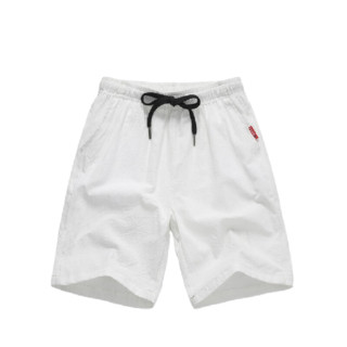 月伊纺 男士短裤 XZ1218-3-K66 白色 4XL
