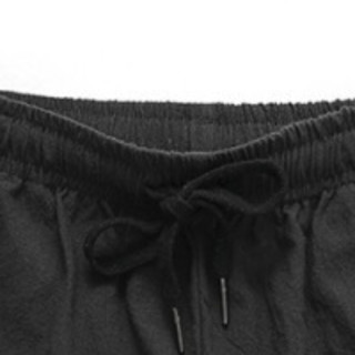 月伊纺 男士短裤 XZ1218-3-K66 黑色 M