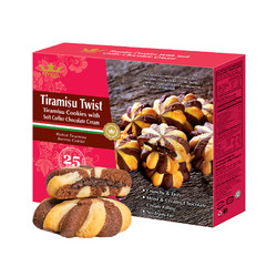 TATAWA 提拉米苏奶油巧克力味夹心曲奇饼干300g袋软馅休闲零食礼盒