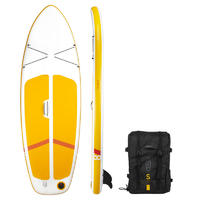 DECATHLON 迪卡侬 COMPACT X100 S sup充气式桨板 8753679 白色+黄色 2.5m