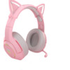 ONIKUMA 猫耳电竞游戏耳机头戴式粉色7.1声道