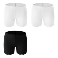 YUZHAOLIN 俞兆林 女士安全裤 YZL-NZH06-0405 波浪款 3条装(黑色*1+白色*2) M