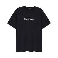 Cabbeen 卡宾 男士圆领短袖T恤 3211132009 黑色 XXL
