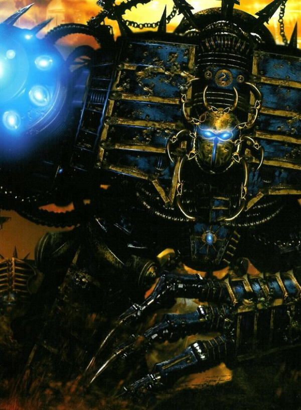 joytoy暗源战锤40k混沌黑色军团地狱兽可动机甲模型