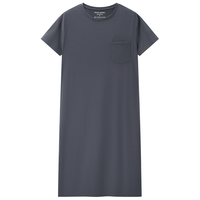 GIORDANO 佐丹奴 女士中长款连衣裙 4346421667 灰色 S