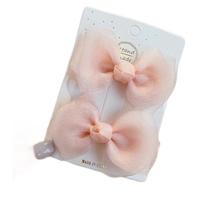 MICKEYFEIFEI 米奇飞飞 F168-754463 女童蝴蝶结发夹 淡粉