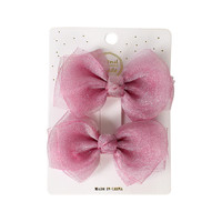 MICKEYFEIFEI 米奇飞飞 F168-754463 女童蝴蝶结发夹 玫粉