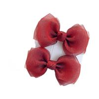 MICKEYFEIFEI 米奇飞飞 F168-754463 女童蝴蝶结发夹 酒红