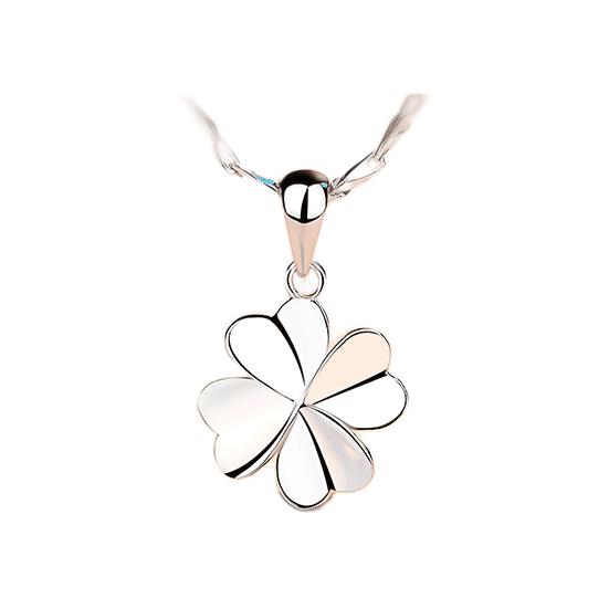 圣雅罗 女士足银四叶草项链 xl10