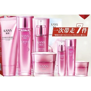 KANS 韩束 红石榴套装（洗面奶70ml+水70ml+乳60ml+面霜50ml+赠 同款套装）