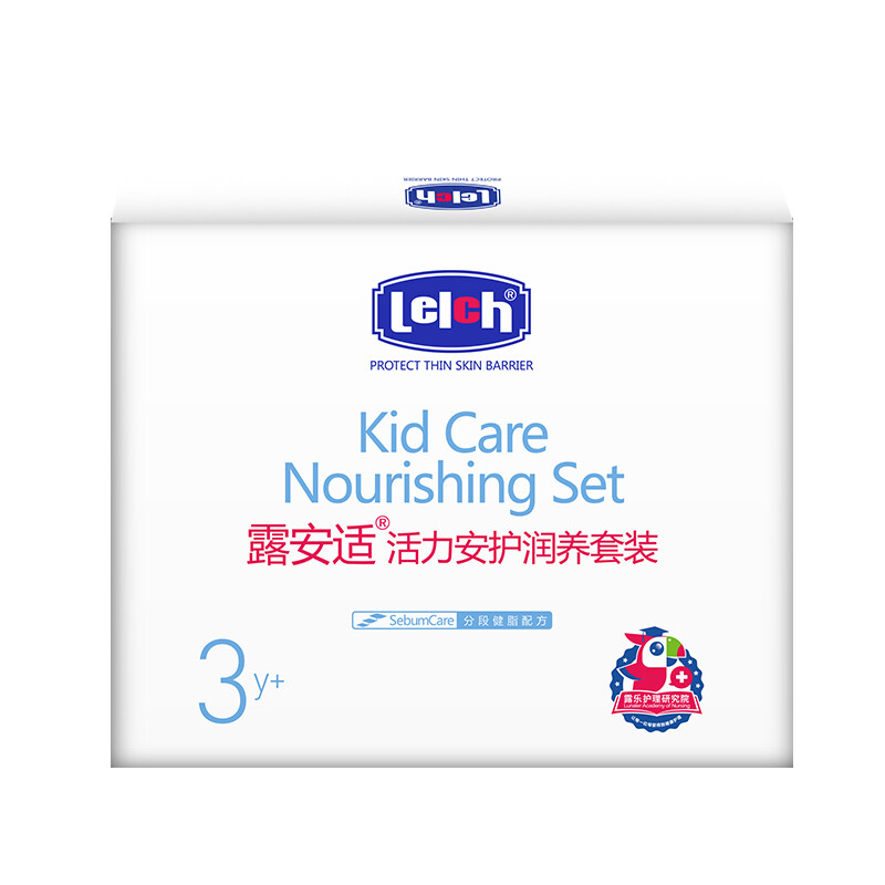 lelch 露安适 活力安护系列 婴幼儿洗护套装 低泡沐浴露 20ml+润肤露 5g*2支+柔润面霜 5g*2支
