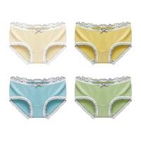 Langsha 浪莎 女士三角内裤套装 QJ-NK1816-4 4条装(肤色+黄色+蓝色+绿色) XXL