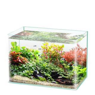 鱼缸热弯超白玻璃小型水族箱桌面家用水草造景生态金鱼乌龟缸