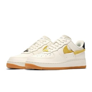 NIKE 耐克 Air Force 1 Vandalized 女子运动板鞋 BV0740-101 黑色/黄色 36