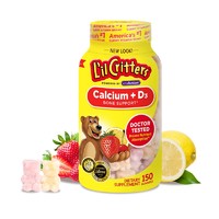 PLUS会员：L'il Critters 儿童维生素D3+磷钙软糖 150粒