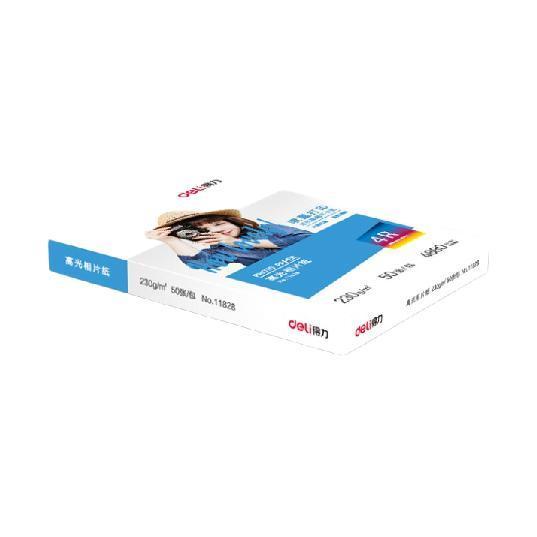 得力 a4相纸彩色喷墨打印机照片纸防水高光面相片纸家用彩色