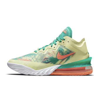 nike耐克lebron18lowep中性篮球鞋cv7564300黄绿色44