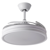 BOXIMIYA 波西米亚 Fsd-240 隐形吊扇灯 96W 白色 48寸 变光变频双控款