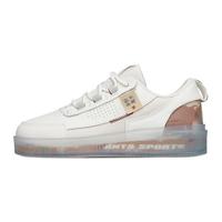 ANTA 安踏 女子运动板鞋 922228030-6 象牙白/泥沙灰/栗棕 39