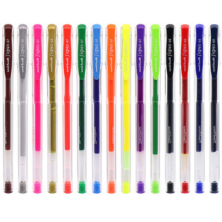 uni 三菱铅笔 UM-100 拔帽中性笔 混色 0.5mm 15支装