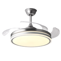 BOXIMIYA 波西米亚 Fsd-240 隐形吊扇灯 96W 银色 42寸 变频遥控天猫精灵款