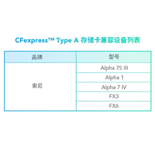 雷克沙CFexpress Type A存储卡相机内存卡支持索尼A1/7S3/A7M4/FX3/FX6 160G CFe A卡 VPG400视频等级 8K存储性能