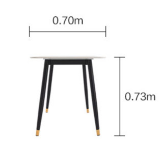 LINSY 林氏家居 JI1R-A 轻奢岩板餐桌 白色+黑色 1.2m