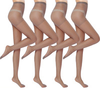 Langsha 浪莎 女士超薄连裤袜套装 4734743 6双装 咖啡色