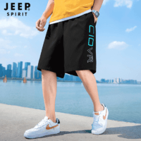 Jeep 吉普 短裤男夏季薄款透气运动宽松潮流五分裤