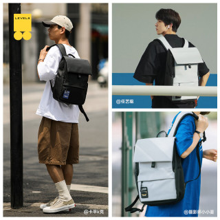 LEVEL8 地平线8号 LEVEL 8)时尚休闲双肩包 14英寸笔记本电脑包 男女通勤背包MOMENT系列 mini旅行包 暮色黑