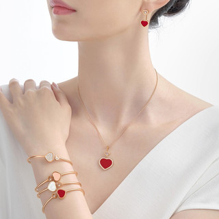 Chopard 萧邦 HAPPY HEARTS系列 797482-5801 爱心18K玫瑰金钻石宝石项链 42cm