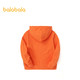 巴拉巴拉 儿童上衣男女童卫衣中大童2022童装印花时尚酷 橙黄31315 110cm