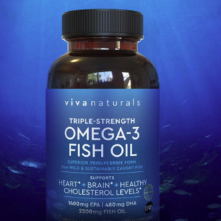 Viva Naturals Omega-3深海鱼油软胶囊 180粒