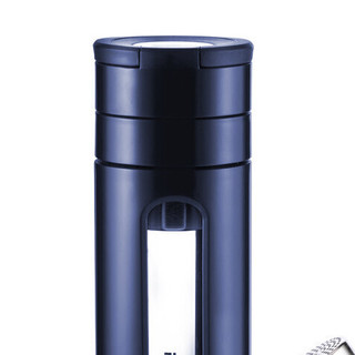 富光 雷克系列 WFS1030-500 双层玻璃茶杯 500ml 蓝色